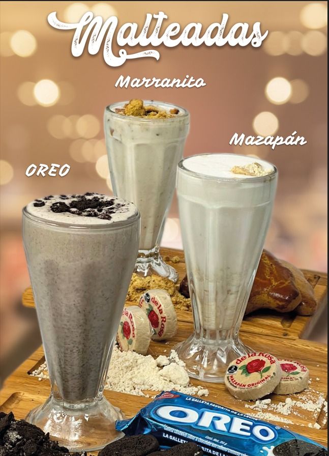 Malteadas de Oreo, marranito y mazapán de La Superior